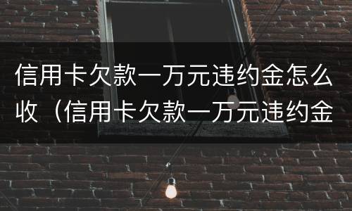 信用卡欠款一万元违约金怎么收（信用卡欠款一万元违约金怎么收利息）