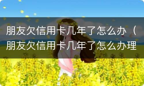 朋友欠信用卡几年了怎么办（朋友欠信用卡几年了怎么办理）