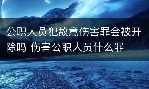 公职人员犯故意伤害罪会被开除吗 伤害公职人员什么罪