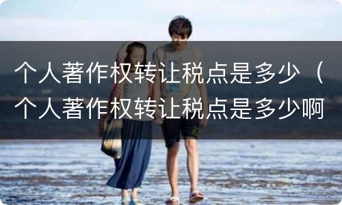 个人著作权转让税点是多少（个人著作权转让税点是多少啊）