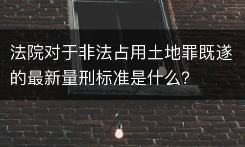 法院对于非法占用土地罪既遂的最新量刑标准是什么？