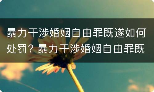 暴力干涉婚姻自由罪既遂如何处罚? 暴力干涉婚姻自由罪既遂如何处罚多少钱