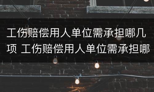 工伤赔偿用人单位需承担哪几项 工伤赔偿用人单位需承担哪几项费用