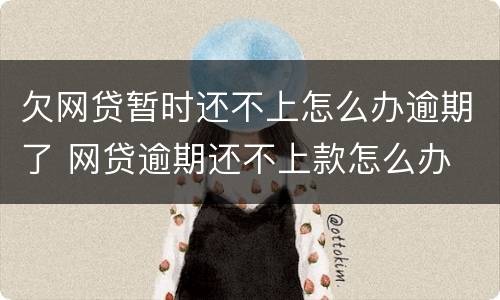 欠网贷暂时还不上怎么办逾期了 网贷逾期还不上款怎么办