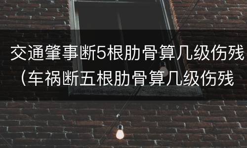 交通肇事断5根肋骨算几级伤残（车祸断五根肋骨算几级伤残）