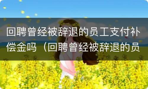 回聘曾经被辞退的员工支付补偿金吗（回聘曾经被辞退的员工支付补偿金吗合法吗）