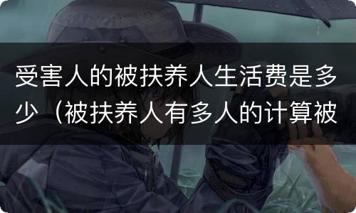 受害人的被扶养人生活费是多少（被扶养人有多人的计算被扶养人生活费）