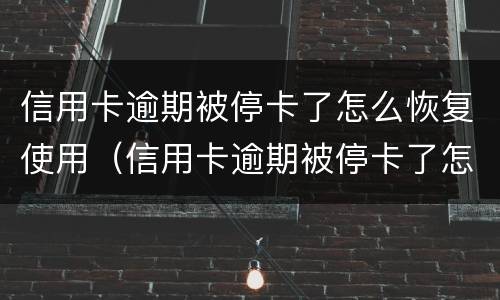 信用卡逾期被停卡了怎么恢复使用（信用卡逾期被停卡了怎么恢复使用额度）