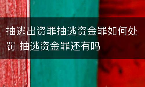 抽逃出资罪抽逃资金罪如何处罚 抽逃资金罪还有吗