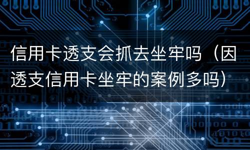信用卡透支会抓去坐牢吗（因透支信用卡坐牢的案例多吗）