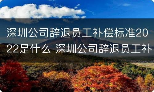 深圳公司辞退员工补偿标准2022是什么 深圳公司辞退员工补偿标准2021怎么算