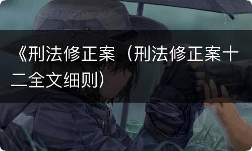 《刑法修正案（刑法修正案十二全文细则）