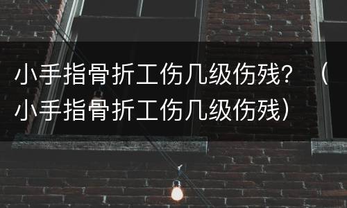 小手指骨折工伤几级伤残？（小手指骨折工伤几级伤残）