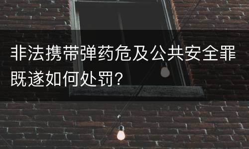 非法携带弹药危及公共安全罪既遂如何处罚？