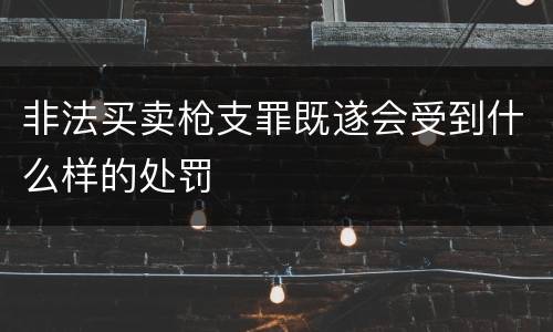 非法买卖枪支罪既遂会受到什么样的处罚