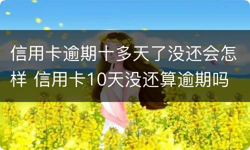 信用卡逾期十多天了没还会怎样 信用卡10天没还算逾期吗