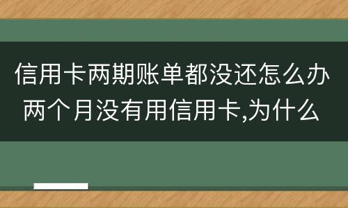 信用卡两期账单都没还怎么办 两个月没有用信用卡,为什么还有账单