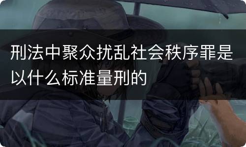 刑法中聚众扰乱社会秩序罪是以什么标准量刑的