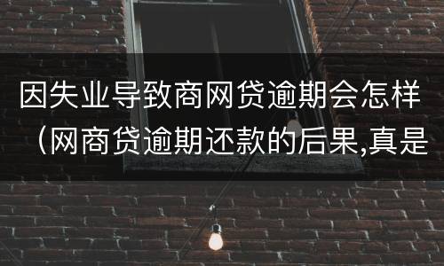 因失业导致商网贷逾期会怎样（网商贷逾期还款的后果,真是坑到你无法想象）