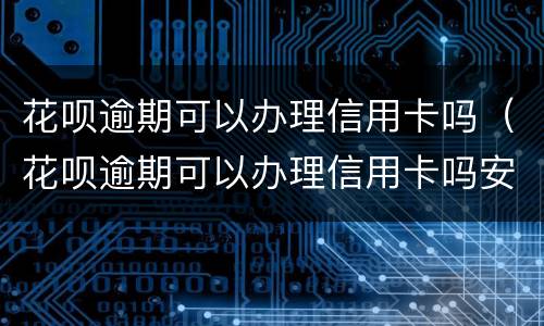 花呗逾期可以办理信用卡吗（花呗逾期可以办理信用卡吗安全吗）