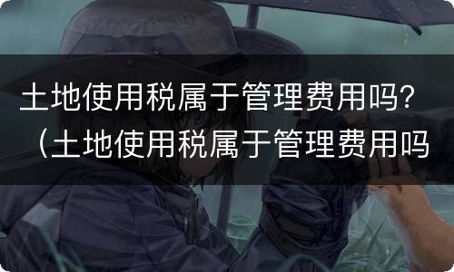 土地使用税属于管理费用吗？（土地使用税属于管理费用吗）