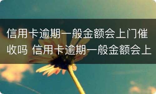 信用卡逾期一般金额会上门催收吗 信用卡逾期一般金额会上门催收吗多少钱