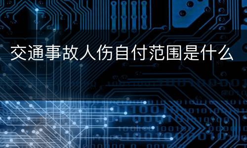 交通事故人伤自付范围是什么
