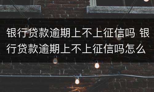 银行贷款逾期上不上征信吗 银行贷款逾期上不上征信吗怎么查