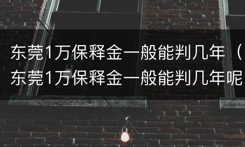 东莞1万保释金一般能判几年（东莞1万保释金一般能判几年呢）