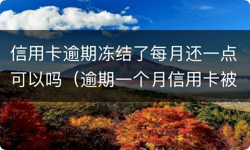 信用卡逾期冻结了每月还一点可以吗（逾期一个月信用卡被冻结）