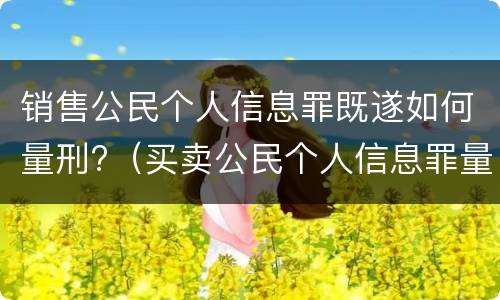 销售公民个人信息罪既遂如何量刑?（买卖公民个人信息罪量刑）
