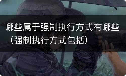 哪些属于强制执行方式有哪些（强制执行方式包括）