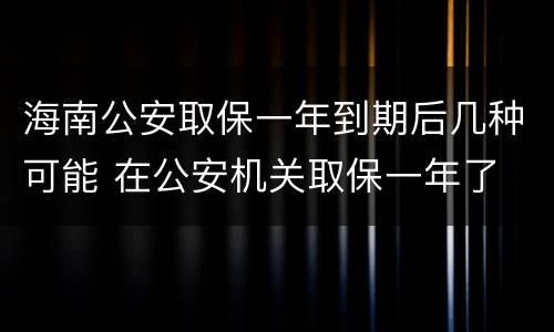 海南公安取保一年到期后几种可能 在公安机关取保一年了