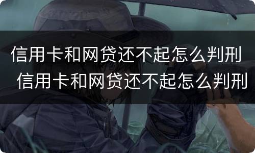 信用卡和网贷还不起怎么判刑 信用卡和网贷还不起怎么判刑呢