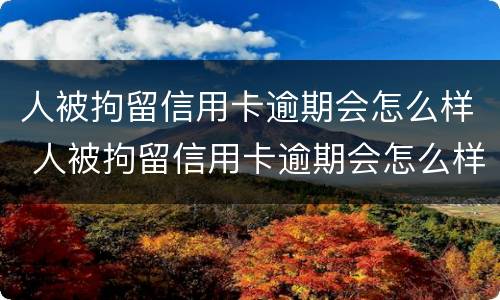 人被拘留信用卡逾期会怎么样 人被拘留信用卡逾期会怎么样吗
