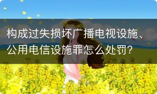 构成过失损坏广播电视设施、公用电信设施罪怎么处罚？