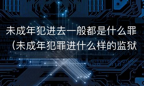 未成年犯进去一般都是什么罪（未成年犯罪进什么样的监狱）