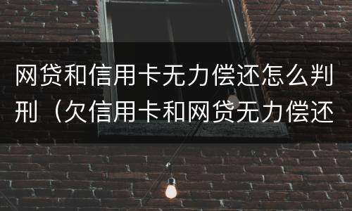 网贷和信用卡无力偿还怎么判刑（欠信用卡和网贷无力偿还会坐牢吗）