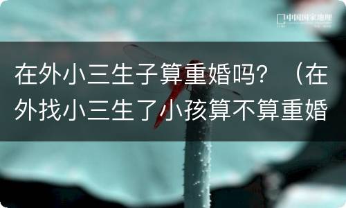 在外小三生子算重婚吗？（在外找小三生了小孩算不算重婚罪）
