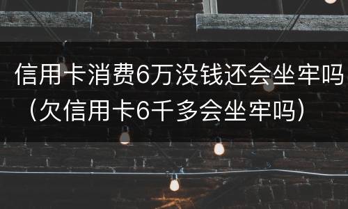 信用卡消费6万没钱还会坐牢吗（欠信用卡6千多会坐牢吗）