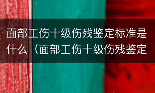 面部工伤十级伤残鉴定标准是什么（面部工伤十级伤残鉴定标准是什么呢）