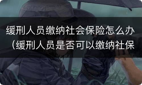 缓刑人员缴纳社会保险怎么办（缓刑人员是否可以缴纳社保）