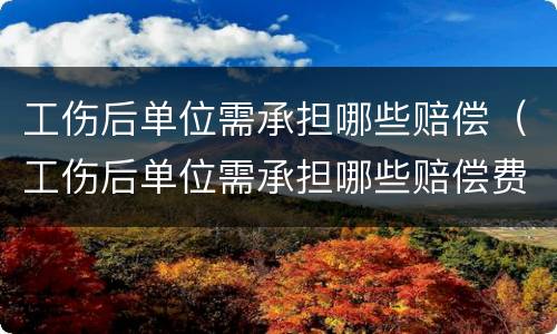 工伤后单位需承担哪些赔偿（工伤后单位需承担哪些赔偿费用）