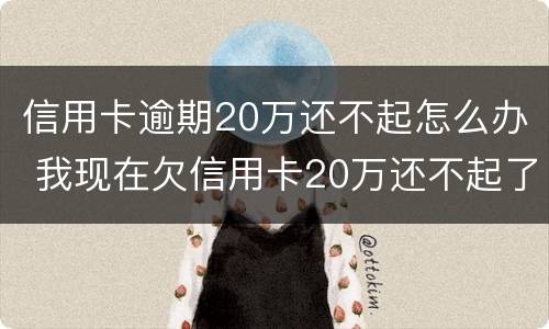 信用卡逾期20万还不起怎么办 我现在欠信用卡20万还不起了怎么办