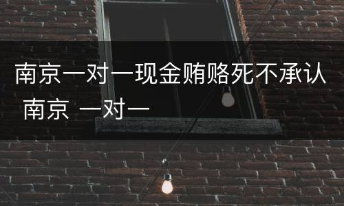 南京一对一现金贿赂死不承认 南京 一对一