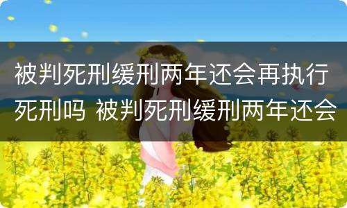 被判死刑缓刑两年还会再执行死刑吗 被判死刑缓刑两年还会再执行死刑吗