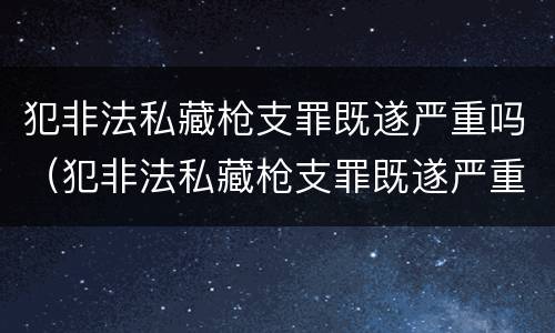 犯非法私藏枪支罪既遂严重吗（犯非法私藏枪支罪既遂严重吗怎么判）