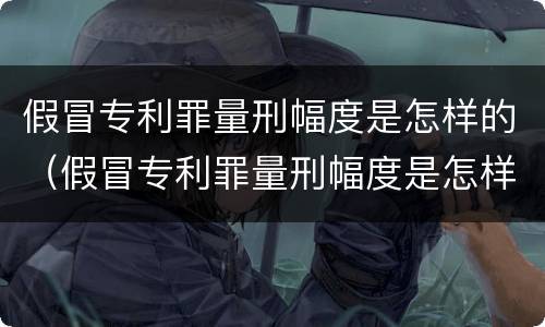 假冒专利罪量刑幅度是怎样的（假冒专利罪量刑幅度是怎样的呢）