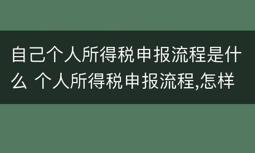 自己个人所得税申报流程是什么 个人所得税申报流程,怎样就算通过