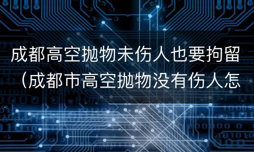 成都高空抛物未伤人也要拘留（成都市高空抛物没有伤人怎么处罚）